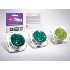   TyToo csillámpor szett 3 x 2,5 ml Sötét türkizzöld, Világos türkizzöld, Aranyzöld