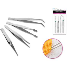 Csipeszek, fém, 4 db-os szett