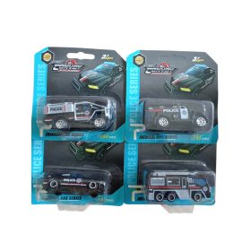 Fém rendőr autó (20419) - többfajta