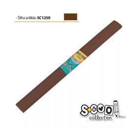Krepp papír 50x200 cm barna SC1259