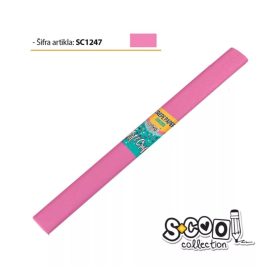 Krepp papír 50x200 cm rózsaszín SC1247