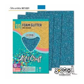 Dekorgumi 2mm A/4, glitter, királykék, SC1221