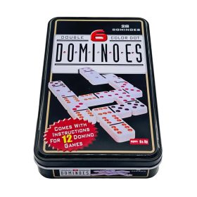 Dominó fém dobozban