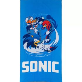   Sonic a sündisznó Fast Lane fürdőlepedő, strand törölköző 70x140cm (Fast Dry)