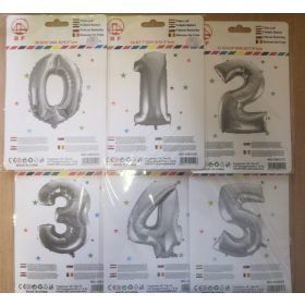 Fólia lufi számos, ezüst 45 cm