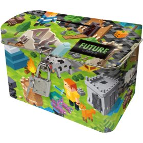 Minecraft mintás persely, szögletes, DF40 