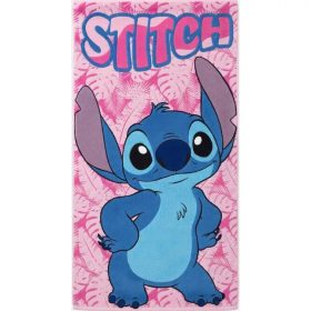   Disney Lilo és Stitch, A csillagkutya Pink Paradise fürdőlepedő, strand törölköző 70x140cm (Fast Dry)