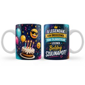   Vicces Születésnapi Bögre – A Legendák Nem Öregszenek, Csak Évjáratosak Lesznek