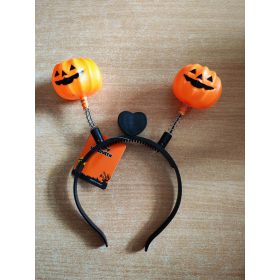 Halloweeni fejpánt tök világítós