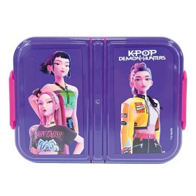   K-pop Démonvadászok Girls több rekeszes uzsonnás doboz, szendvicsdoboz 