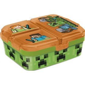   Minecraft Battle több rekeszes uzsonnás doboz, szendvicsdoboz X