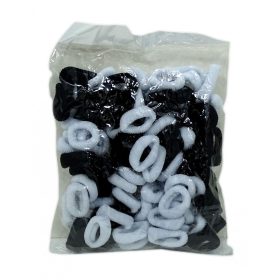Hajgumi csomag - fekete fehér - 100 db