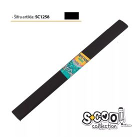 Krepp papír 50x200 cm fekete SC1258