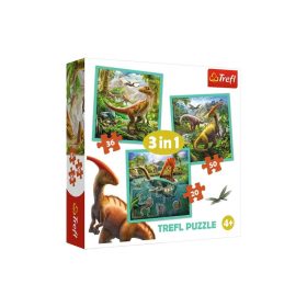 Dinoszauruszok 3 az 1-ben puzzle 20, 36, 50 darabos 