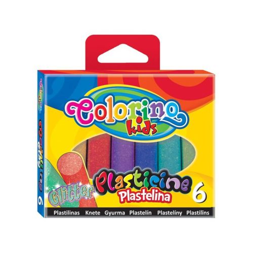 Colorino GLITTER 6db-os színes gyurmakészlet