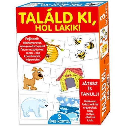 Készségfejlesztő játék - Találd ki hol lakik! 