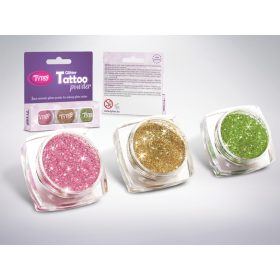   Tytoo: csillámpor szett 3 x 2,5 ml Babarózsaszín, Pezsgő, Aranyzöld