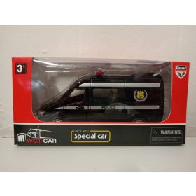 Fekete rendőr autó - fém