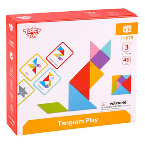 Tooky Toy: Tangram játék, fa