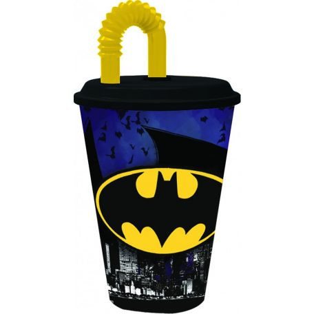 Batman szívószálas pohár 430 ml