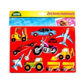 LENA: Autók és emberek rajzolósablon 2 darabos készlet
