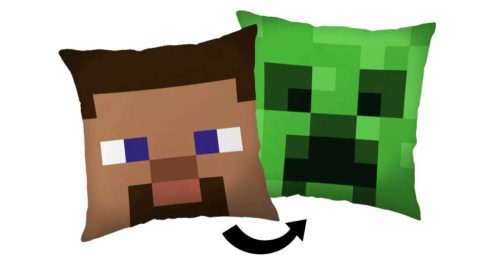 Minecraft Steve Creeper párna, díszpárna 40*40 cm