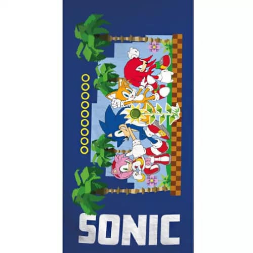 Sonic a sündisznó fürdőlepedő, strand törölköző 70x140cm (Fast Dry)