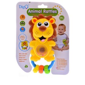   Bébi csörgő, activity, elemes ,2 féle, elefánt/oroszlán