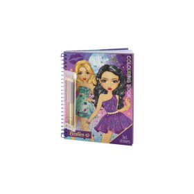   Besties Divattervező kifestőkönyv 30 lap, színes ceruzával és 3 matrica ívvel