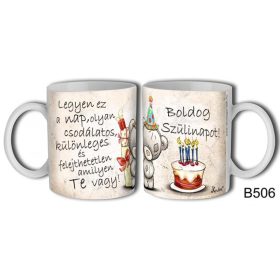 Bögre 3 dl - Boldog Szülinapot macis