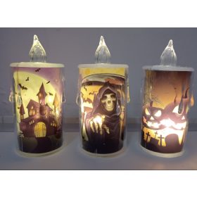 Halloween ledes gyertya - világít