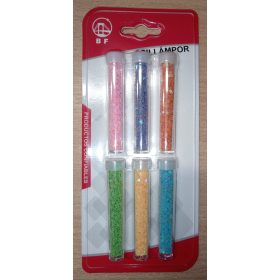 Dekor csillám - csillag alak - 6 tégely, vegyes színek