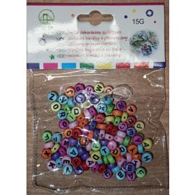 Színes betű gyöngyök 15 gr