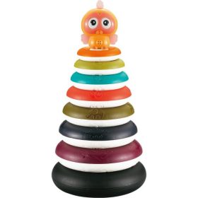 Montessori gyűrűpiramis hangot adó madárkával