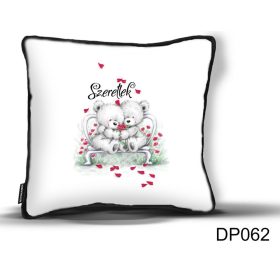 Szeretlek Fehér Macik - Díszpárna