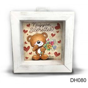 Szeretlek maci fiús - Kicsi 3D Képkeret