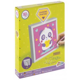   Diamond Painting - Gyémántfestő készlet pandamacival asztali képkerettel