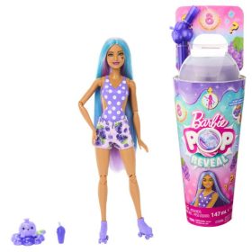   Barbie: Slime Reveal meglepetés baba - Kék hajú baba gyümölcsös szoknyában
