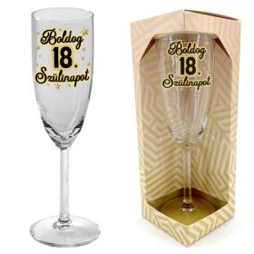 Pezsgős Pohár - Boldog 18. Szülinapot