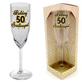 Pezsgős Pohár - Boldog 50. Szülinapot