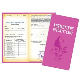 Bizonyítvány - Kozmetikus bizonyítvány