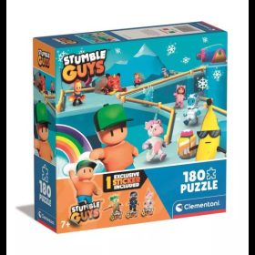   Clementoni: Stumble Guys 1. széria - 180 darabos puzzle ajándék matricával 