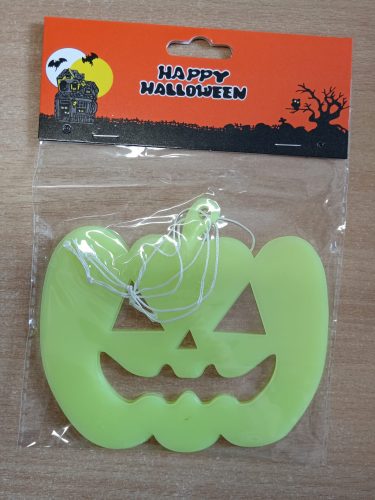 Halloween sötétben világítós tök akasztóval