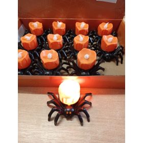 Halloween dekoráció, pók mécses (H13)