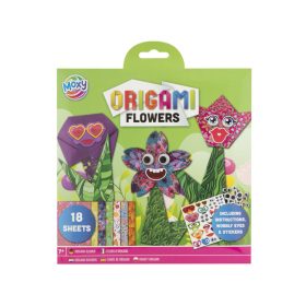 Origami virágok 18 papírlappal