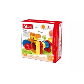   WANGE® - DUBIE 220 - Kutyusos alagút labdajáték, Építőjáték készlet - 15 db építőkocka 