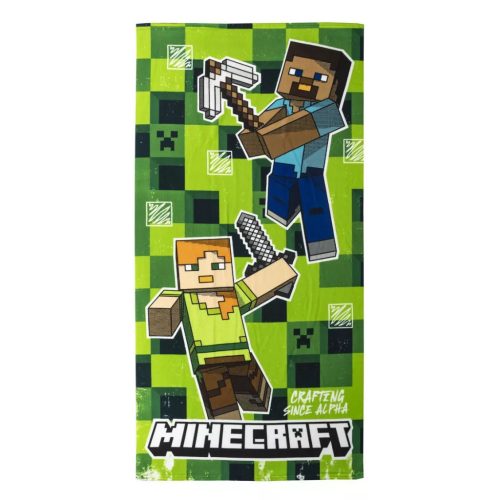 Minecraft Crafting fürdőlepedő, strand törölköző 70x140cm (Fast Dry) 