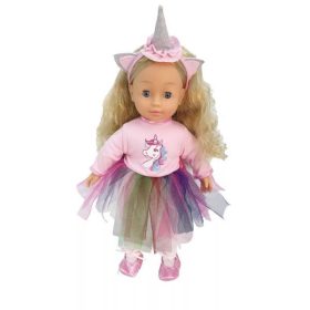   Bambolina: Molly, magyarul beszélő játékbaba unikornis szarvval - 40 cm