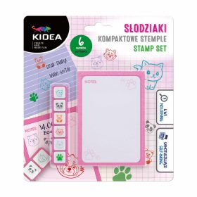 Nyomda szett, 6 db-os, jegyzettömbbel, Kidea, Animals 