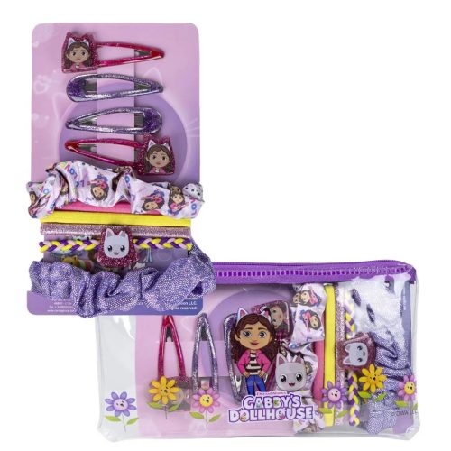 Gabi babaháza Purrrple hajcsat, hajgumi szett 